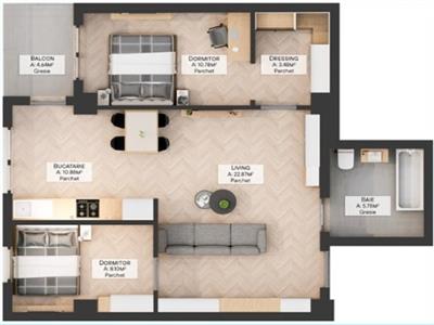 Apartament cu 3 camere, Itcani, Bloc Nou, Etaj Intermediar, 3C-4085